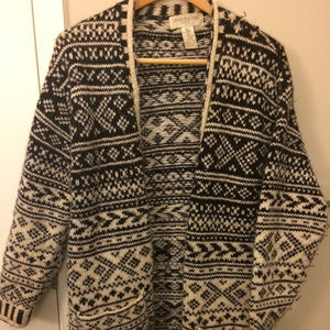 roomy chunky knit cardigan